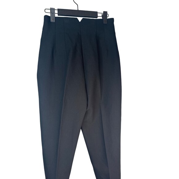 ZARA High-Waisted Black Small Trousers Fit Polyester Viscose Blend Tailored - Picture 11 of 13